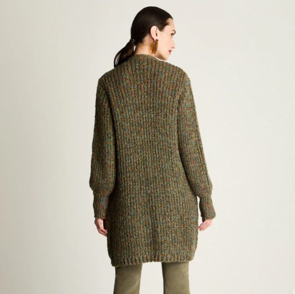 TAPADO MELANGE VERDE CON BOLSILLOA